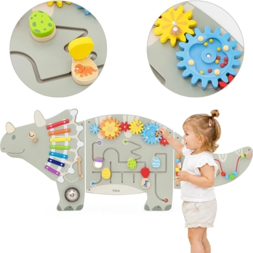 VIGA ścienny panel aktywności triceratops 18m+