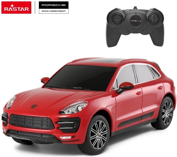 Rastar Porsche Macan Turbo RC auto sterowane zdalnie 1:24 czerwone