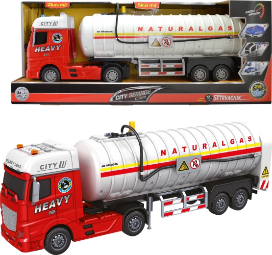 City Service ciągnik siodłowy z cysterną na gaz ziemny 1:12 z dźwiękami i światłami
