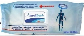Nawilżane chusteczki Medifresh dla dorosłych z klipsem 60 szt.