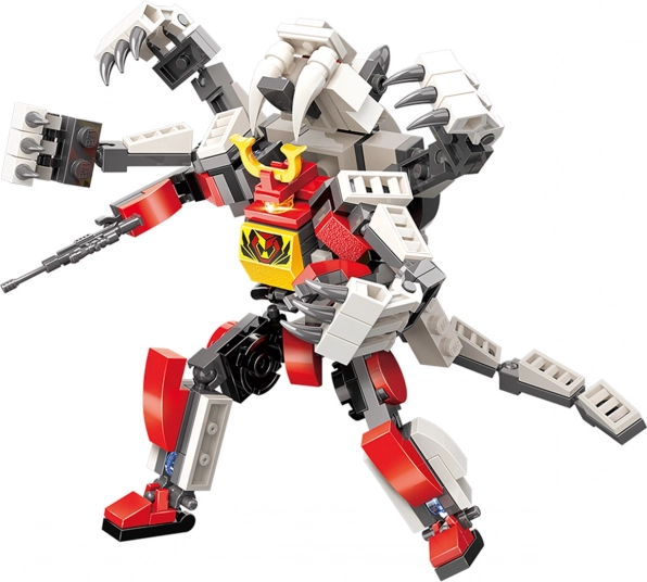 Qman Mecha Corps Flash Warrior 2w1 zestaw konstrukcyjny robot i tygr