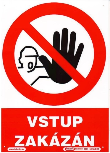 Tablica bezpieczeństwa Zakaz wstępu A4 plastik