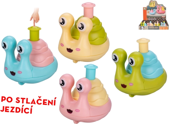 Ślimak jeżdżący po naciśnięciu 7 cm – zabawka dla dzieci od 3 lat