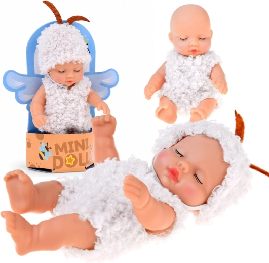 Mini laleczka bobas owieczka 11 cm z ruchomymi kończynami