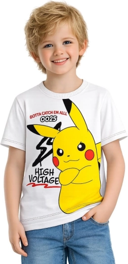 Biała bawełniana koszulka Pokémon