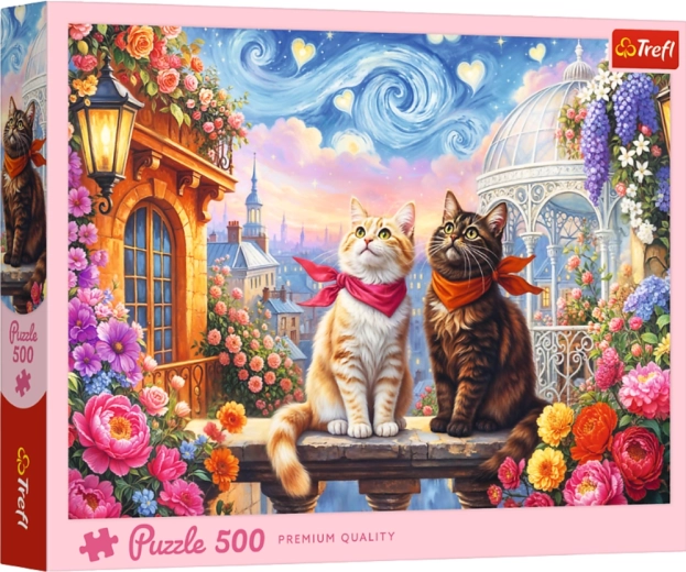 Puzzle 500 elementów – Zakochane kotki TREFL