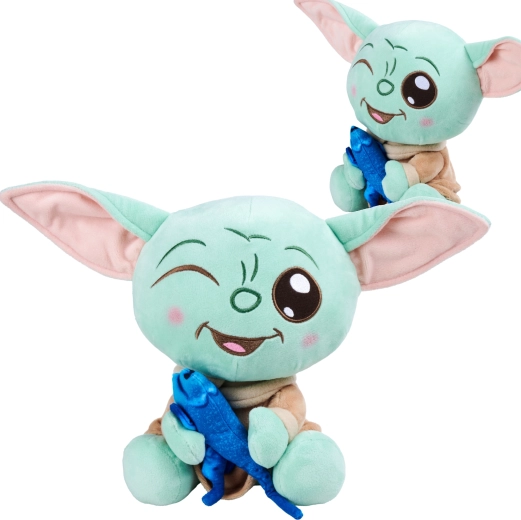 Maskot GROGU z rybką 25 cm – STAR WARS: THE MANDALORIAN