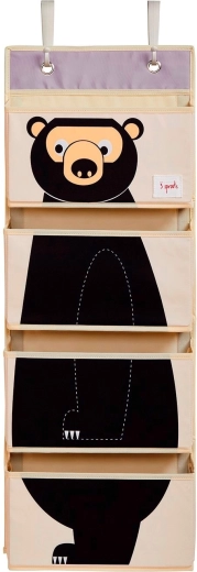 3 Sprouts wiszący organizer na ścianę i drzwi Bear black