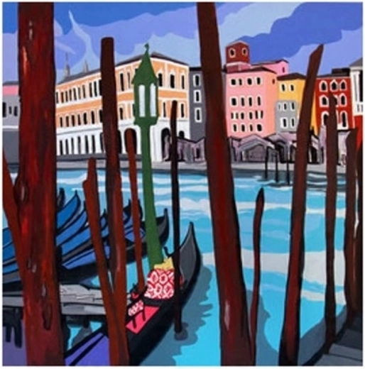 Malowanie po numerach Łódź przy molo 40 × 50 cm