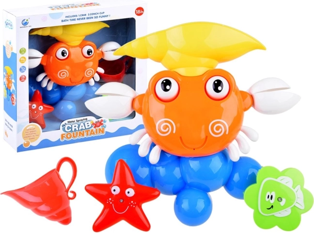 Zabawka wodna do wanny – krab z fontanną na przyssawkach