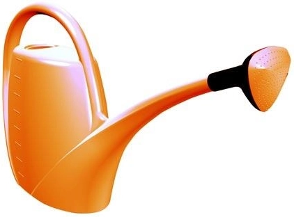 Konewka do podlewania 4,5 l z sitkiem – pomarańczowa, plastikowa