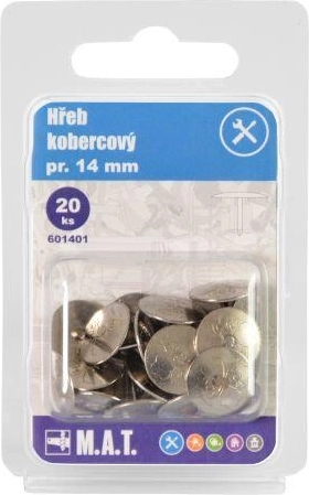 Gwoździe do dywanów 14 mm, 20 szt.