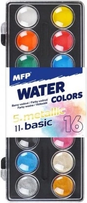 Farby akwarelowe 16 szt. w plastikowym pudełku