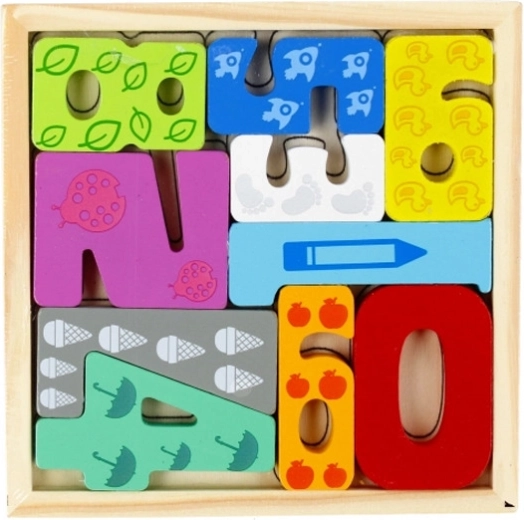 Drewniane puzzle z liczbami