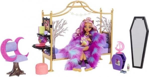 Meble do sypialni Monster High Clawdeen Wolf z akcesoriami