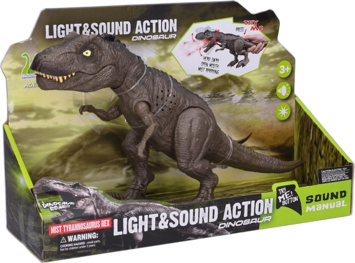 Dymiący dinozaur z efektami 34 cm
