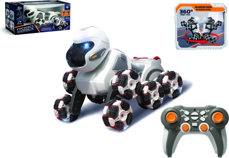 Robotyczna goryl zdalnie sterowana z parą 24 cm, 2,4 GHz, światło i dźwięk - 1 sztuka