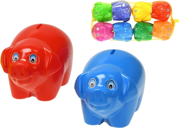 Skarbonka świnka 17 cm – plastikowa, 8 kolorów