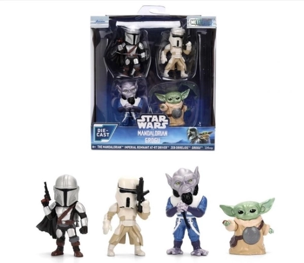 Jada Star Wars metalowe figurki 6,5 cm – 4-pakiet (The Mandalorian)