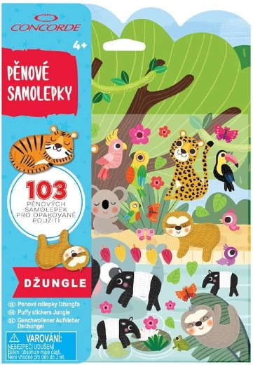 Piankowe naklejki CONCORDE – dżungla, wielokrotnego użytku