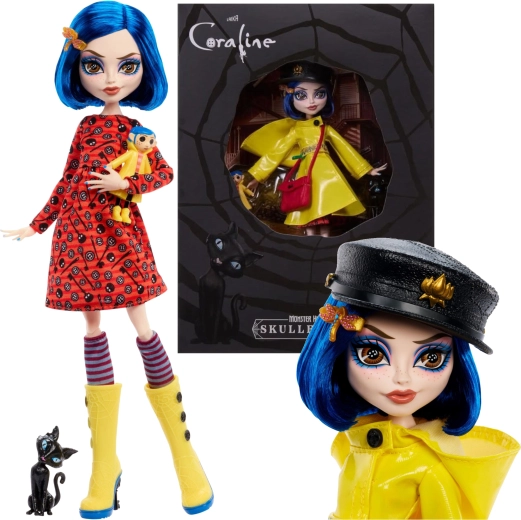 Kolekcjonerska lalka Monster High Skullector CORALINE Jones 27 cm z akcesoriami