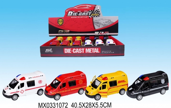 Auto służb ratunkowych z napędem naciągowym