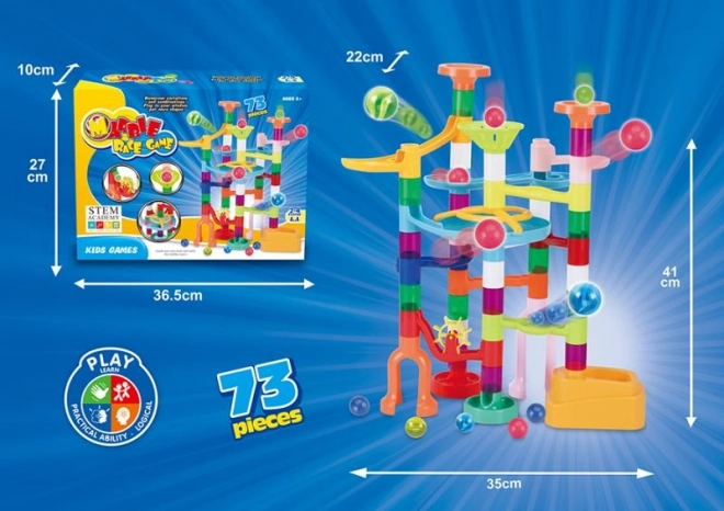 Tor wyścigowy z kuleczkami 73 szt.