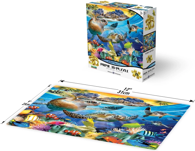 3D puzzle Żółwia plaża 48 elementów