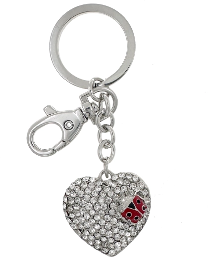 Breloczek do kluczy serce PINK