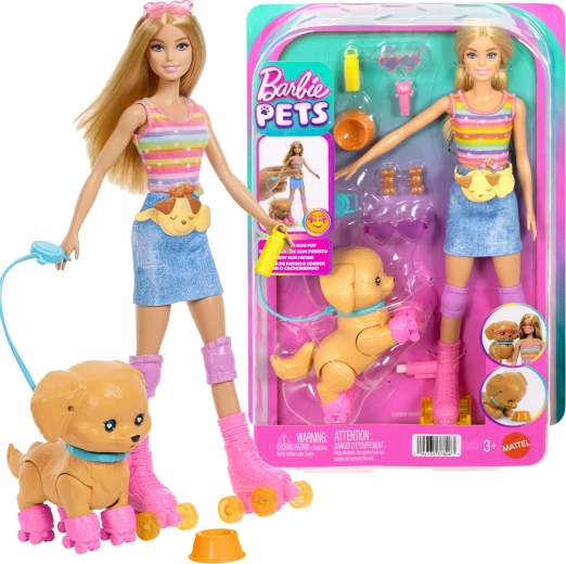 Mattel Barbie Pets zestaw z pieskiem na rolkach i akcesoriami