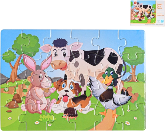 Dziecięce puzzle ze zwierzątkami 24 elementy