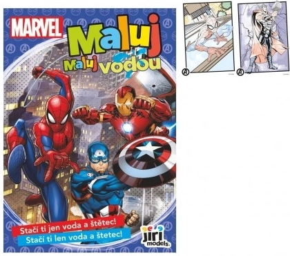 Kolorowanki maluj wodą A5 MARVEL 15 × 21 cm
