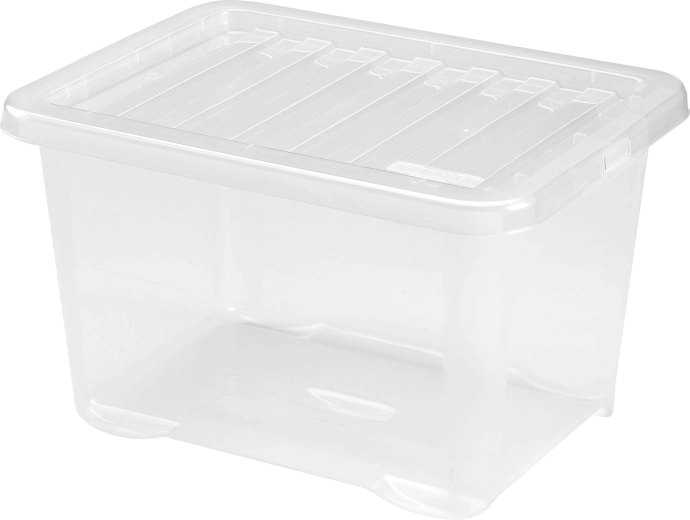 Plastowy pojemnik do przechowywania z pokrywą HEIDRUN Quasar 28 l