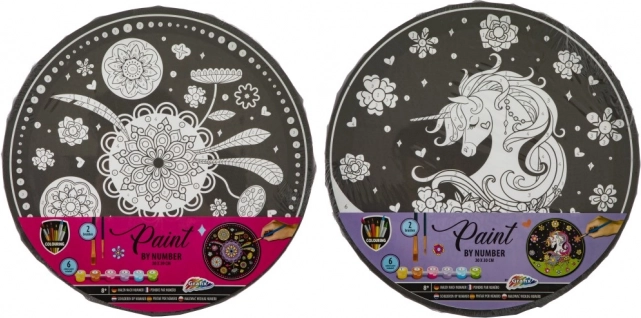 Malowanie po numerach okrągły obrazek 30 cm