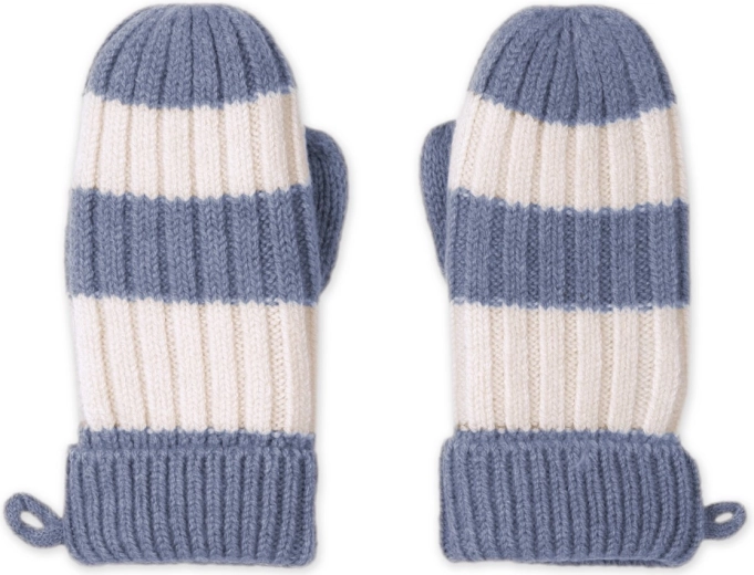 Rękawiczki merino Lodger Stripe Stone, rozmiar 1–2 lata