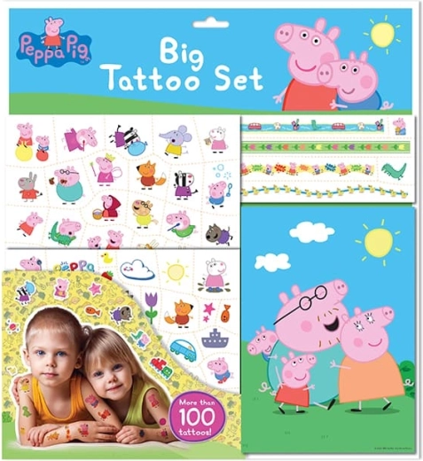 Duży zestaw tatuaży Świnka Peppa