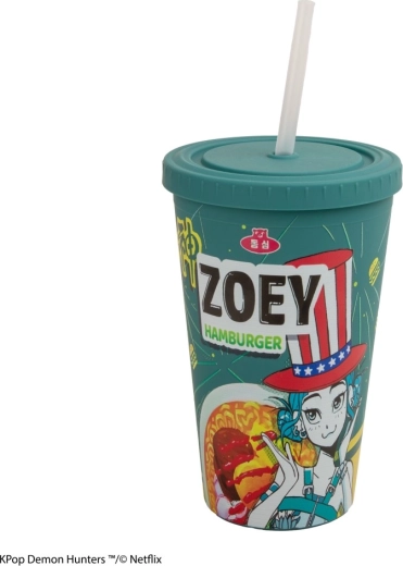 K-pop Demon Hunters kubek ze słomką Zoey Hamburger - 1 szt.