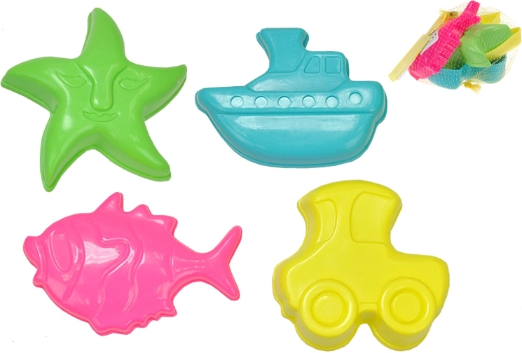 Zestaw plastikowych foremek do piasku (4 szt.)