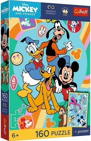 Puzzle dziecięce Trefl Premium Plus Kids Mickey Mouse – Mysia godzina 160 elementów