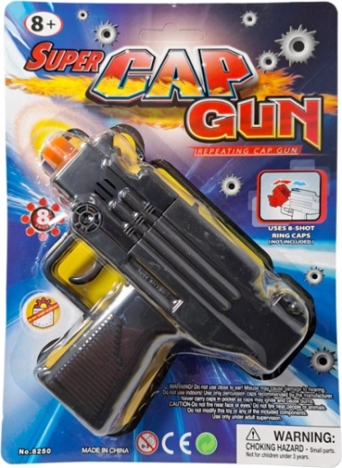 Plastowy pistolet na kapiszony dla dzieci (8 strzałów)