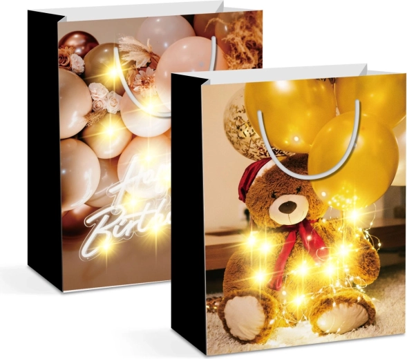 LED-owa papierowa torba prezentowa - 1 sztuka