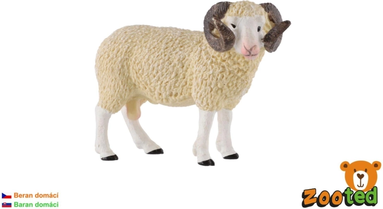 Plastowa figurka domowego barana 9 cm