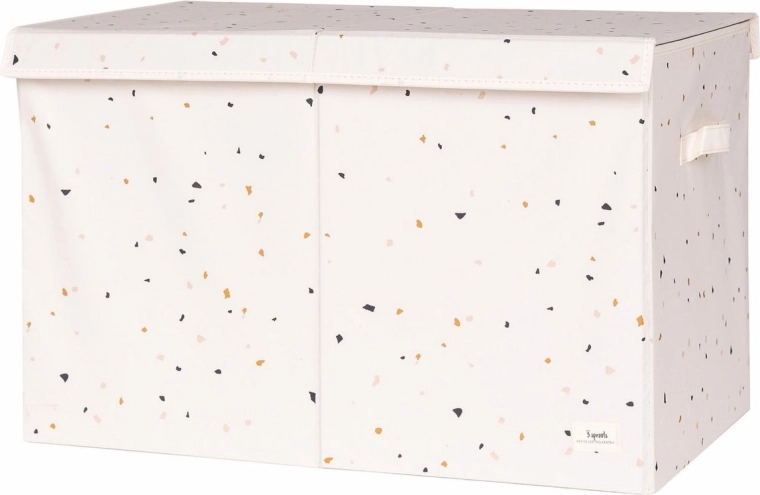 3 Sprouts skrzynia na zabawki recycled terrazzo/cream