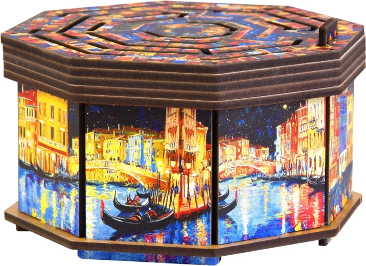 Drewniana łamigłówka EscapeWelt Art Secret Maze Box