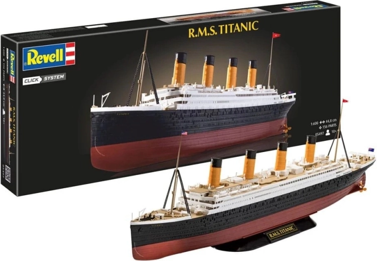 Plastikowy model statku RMS Titanic 1:600 wielokolorowy