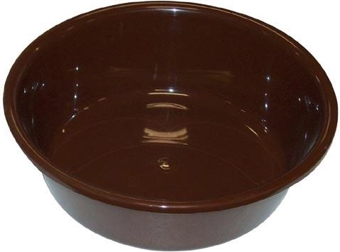 Plastowa miednica 36 cm brązowa