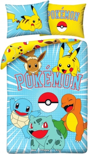 Bawełniana pościel Pokémon 140 × 200 cm + 70 × 90 cm