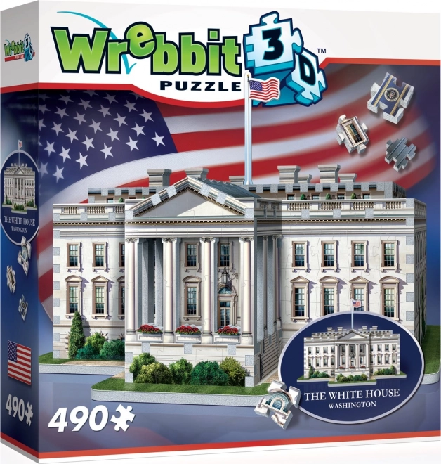 3D puzzle Biały Dom od WREBBIT, 490 elementów