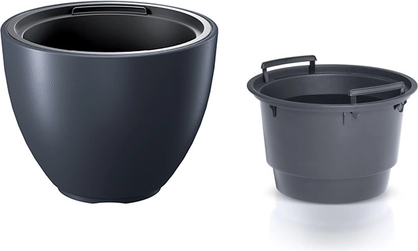 Doniczka z wkładem 39,5 cm antracyt HEOS