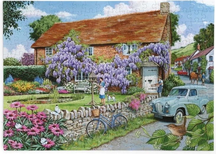 Puzzle Dom z glicyniami, 250 dużych elementów
